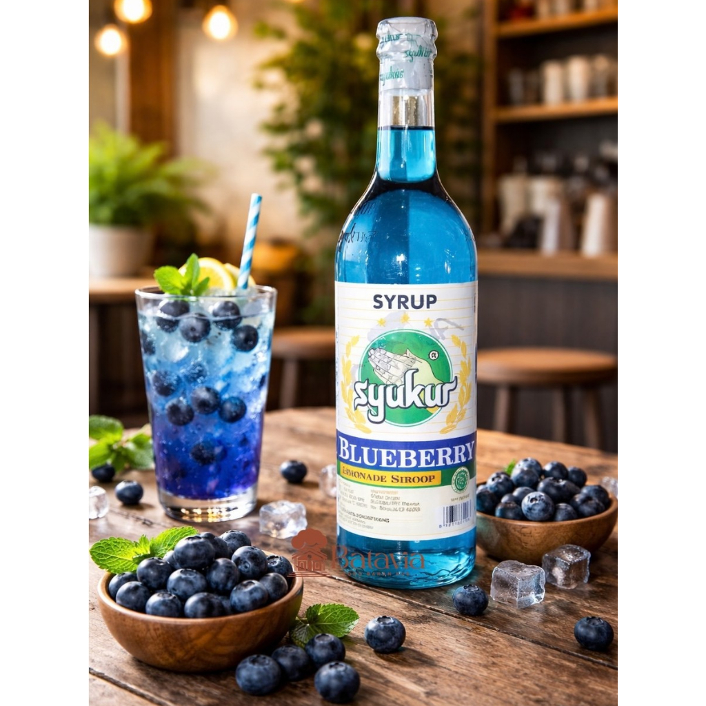 Syukur Syrup Limonade Bluberry 600Ml | Sirup Syukur Blueberry sirup syukur Blueberi sirup pohon pina