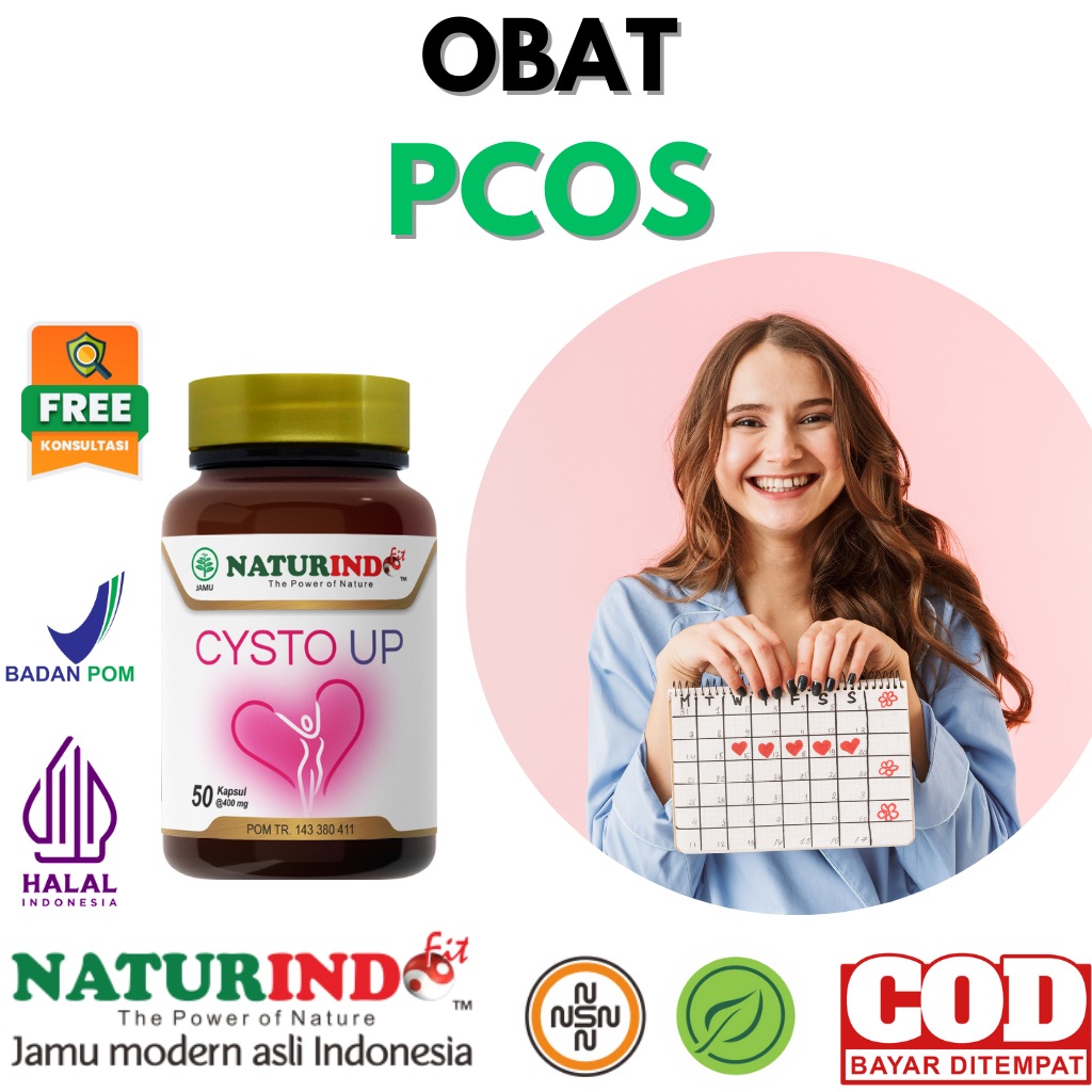 Obat PCOS Pelancar Haid Telat Datang Bulan Promil Cepat Hamil Cysto Up Hebal Naturindo