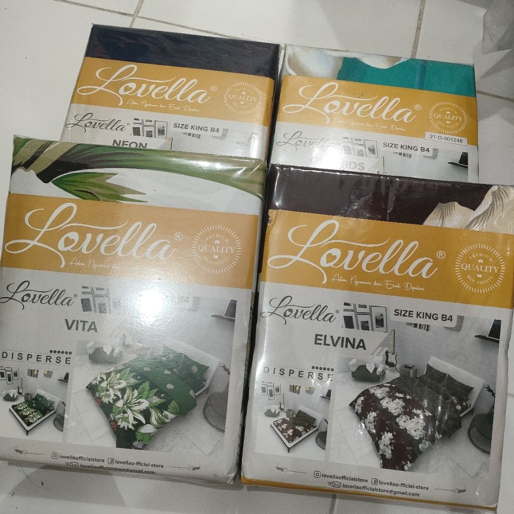 SPREI LOVELLA 180x200 BANTAL 4