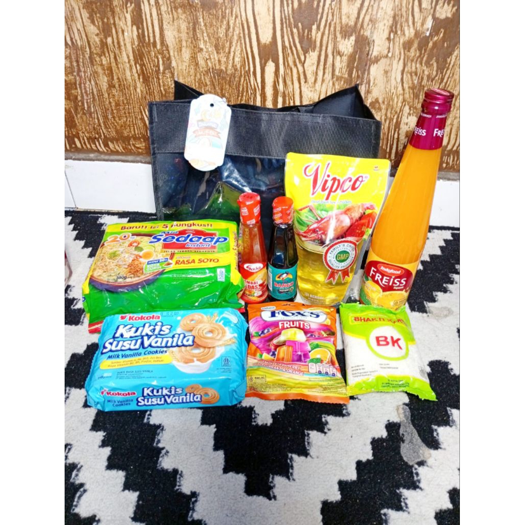 PARCEL SEMBAKO LEBARAN TAS TOTEBAG / PAKET SEMBAKO / PAKET HARI RAYA / SOUVENIR LEBARAN / HAMPERS