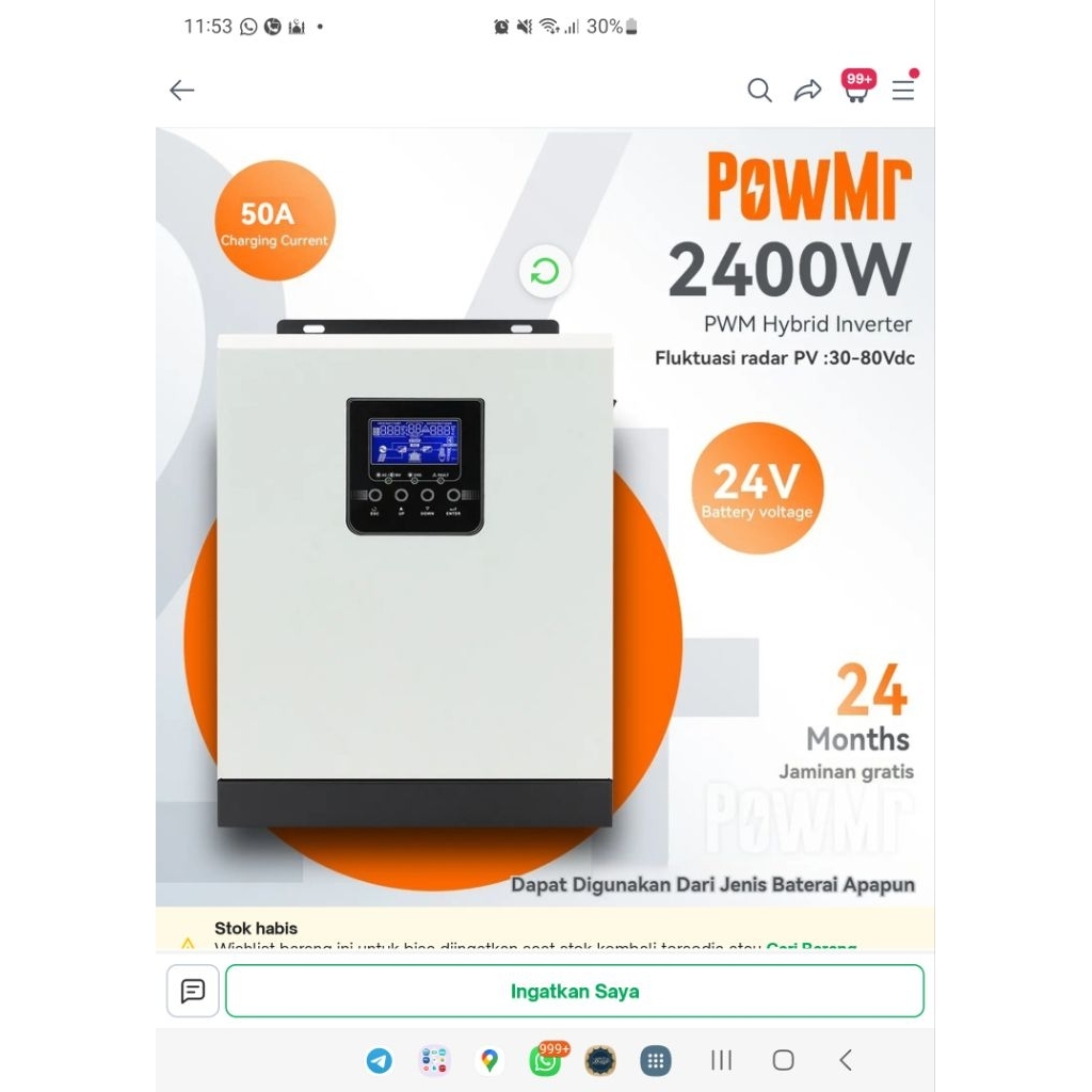 Inverter Hybrid 24V POwmr