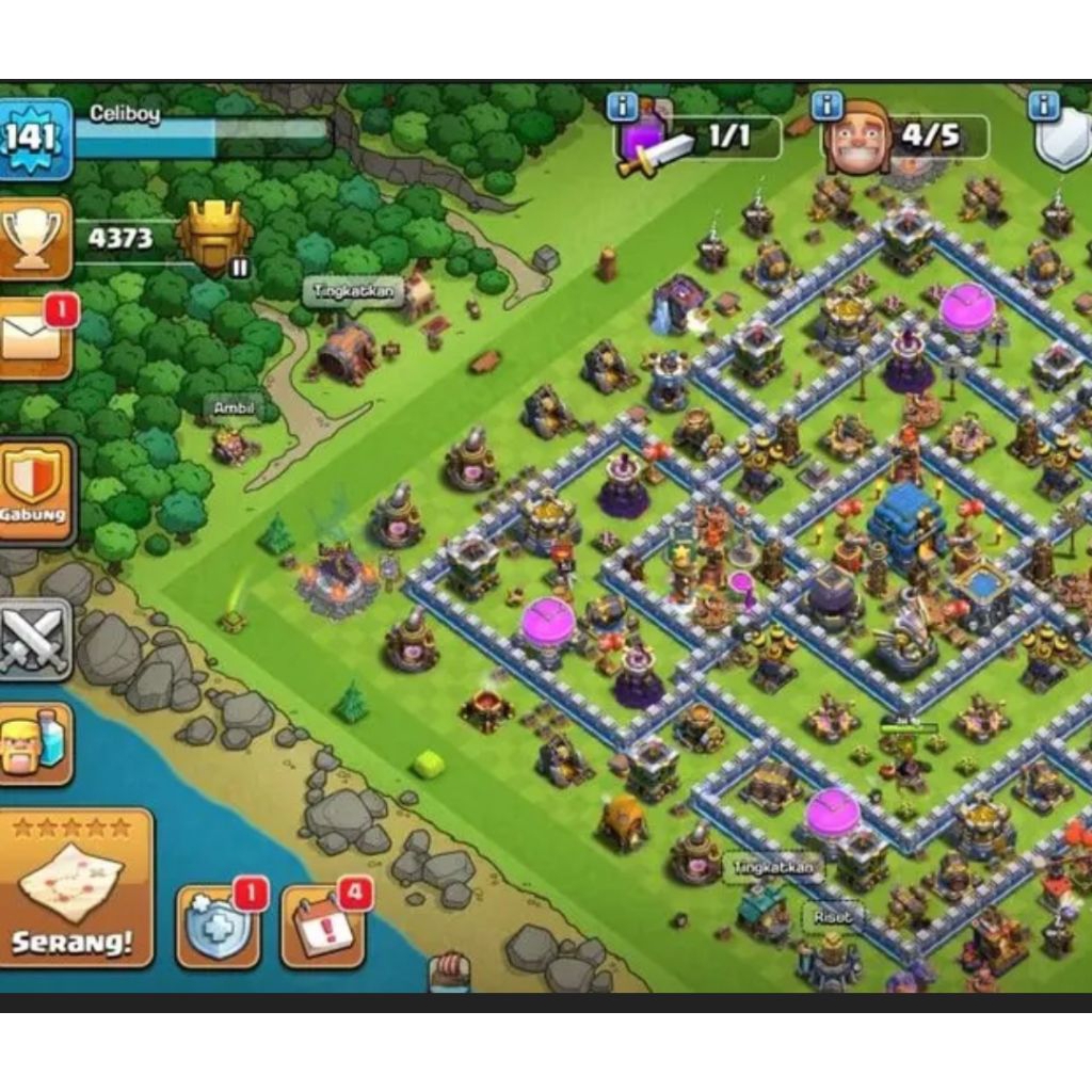 Akun Coc Clash of clans TH 12 Deff Well Maxx
