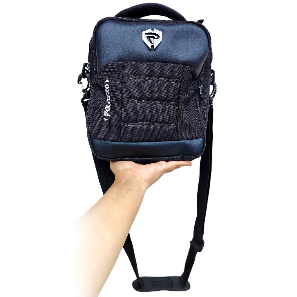 Tas Selempang Pria Palazzo PRELOVED Original | Sling Bag Kecil Pria Hitam Bekas Layak Pakai