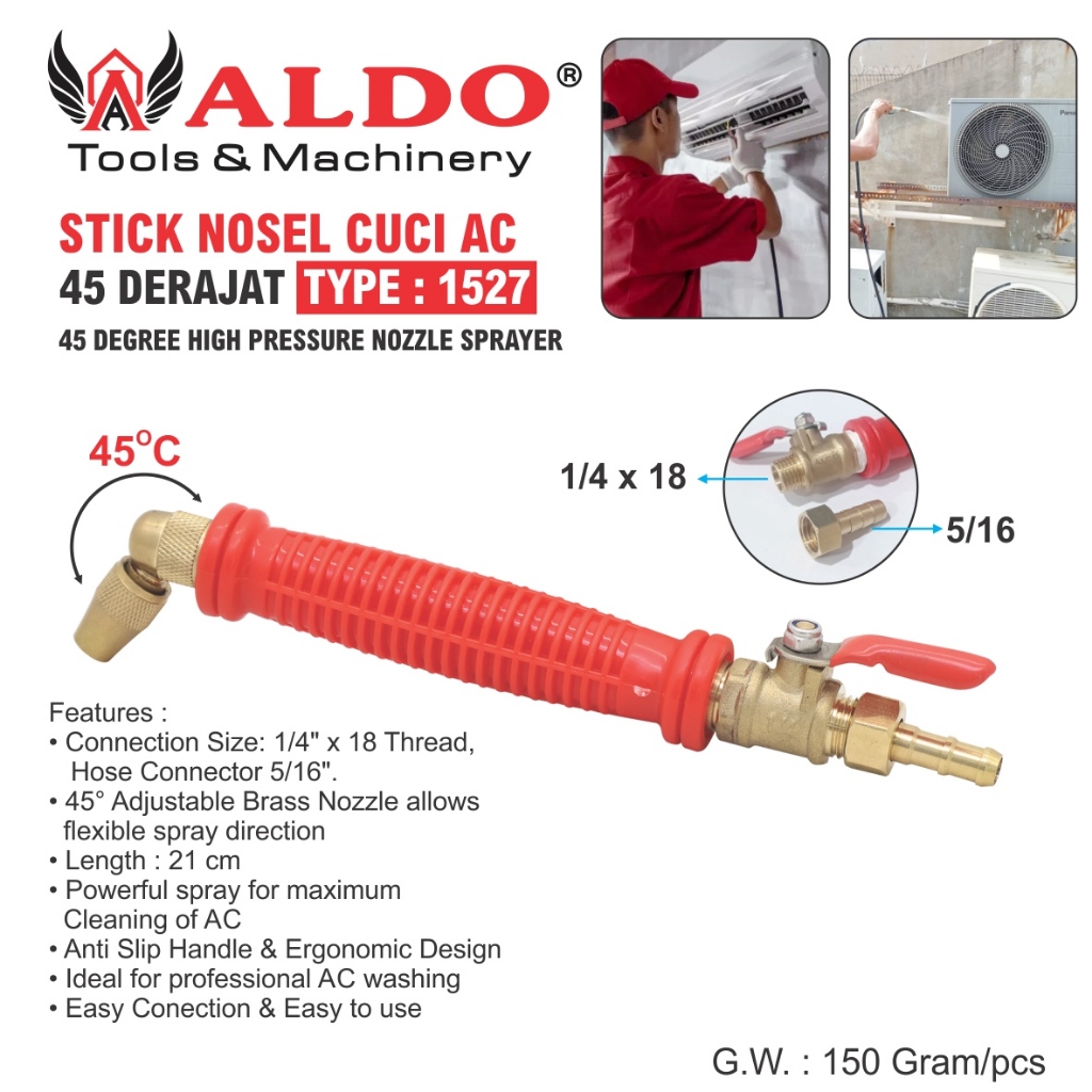 STICK NOSEL CUCI AC 45 DERAJAT 1527 / SEMPROTAN CUCI AC / STIK SEMPROT ALAT CUCI AC / 45 DEGREE HIGH