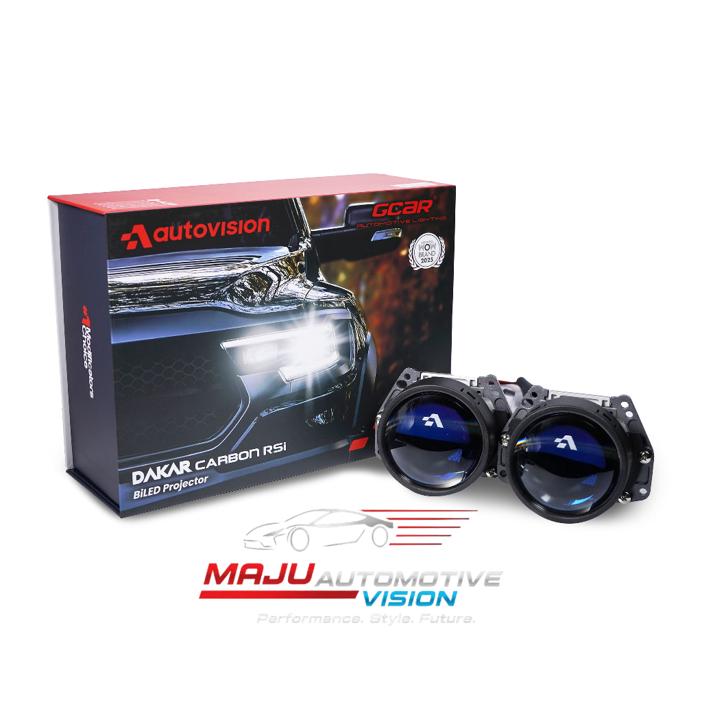 BILED/Projector 3.0" DAKAR Carbon RSi 135W 3-Colors Blue Candy Lens Headlamp
