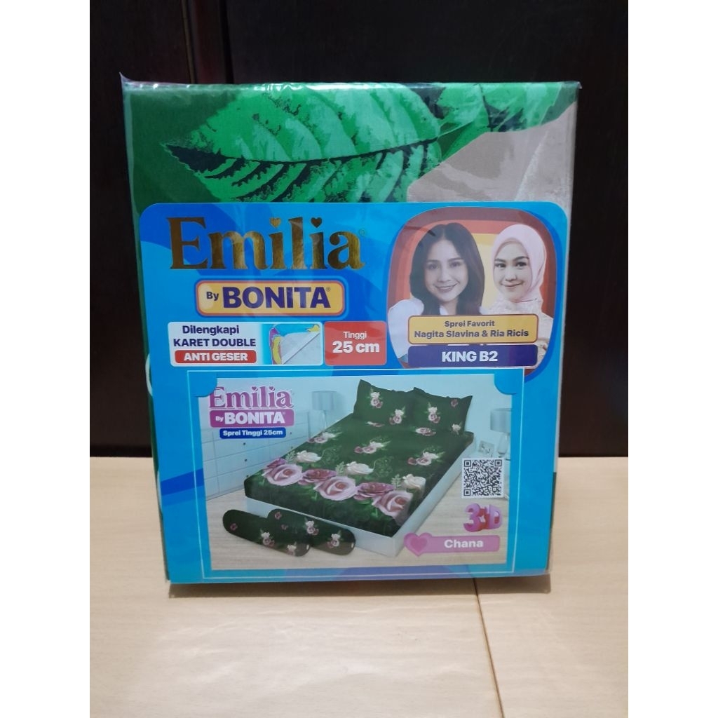 [Preloved] Sprei Bonita Emilia King Size 180x200 T25 Set 2 Bantal