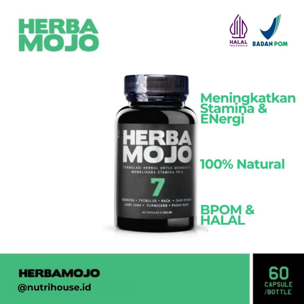Herbamojo 60 caps  Herba Mojo Testo Booster Testosterone Booster BPOM Halal Original