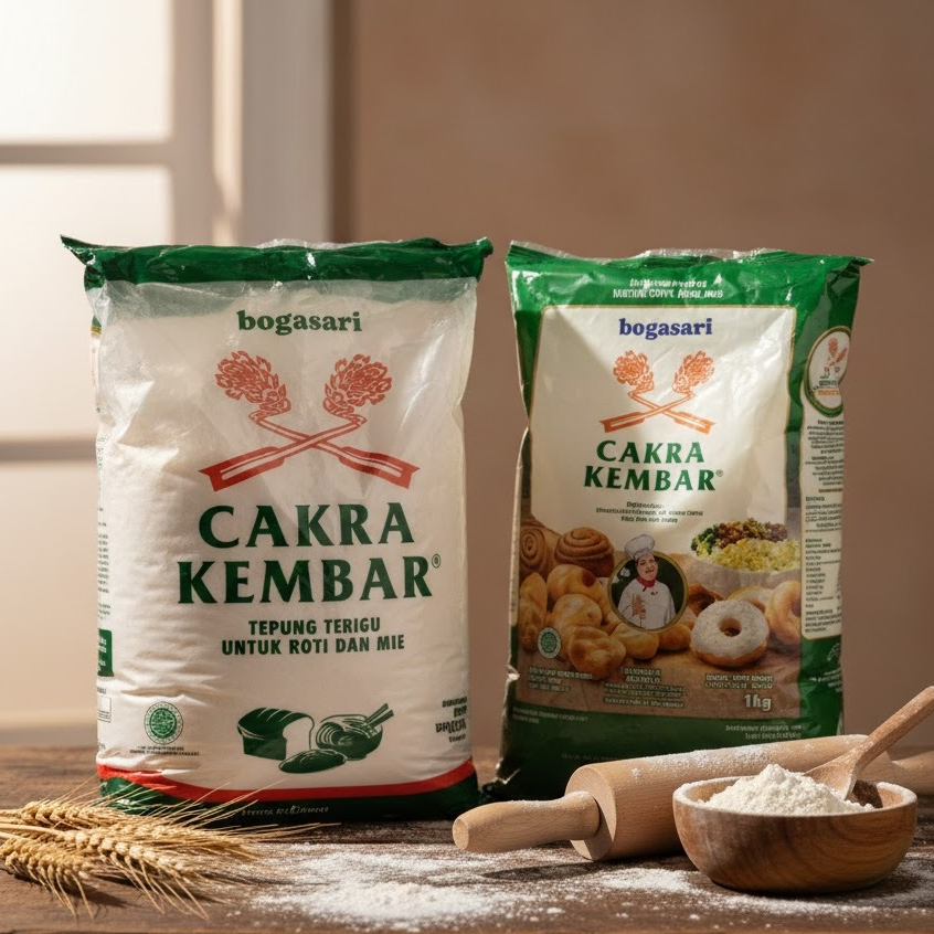 TEPUNG TERIGU CAKRA KEMBAR 1KG / TEPUNG TERIGU CAKRA KEMBAR 1KG EKONOMIS / TEPUNG TERIGU CAKRA KEMBA