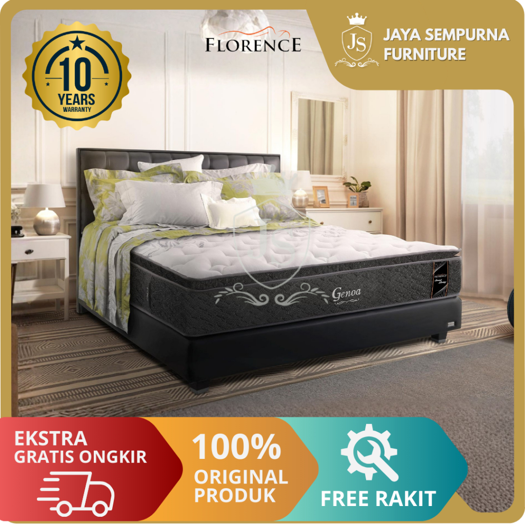 FLORENCE Springbed Genoa Pillow Top Anti Nyamuk Knitted  160x200 180x200 200x200