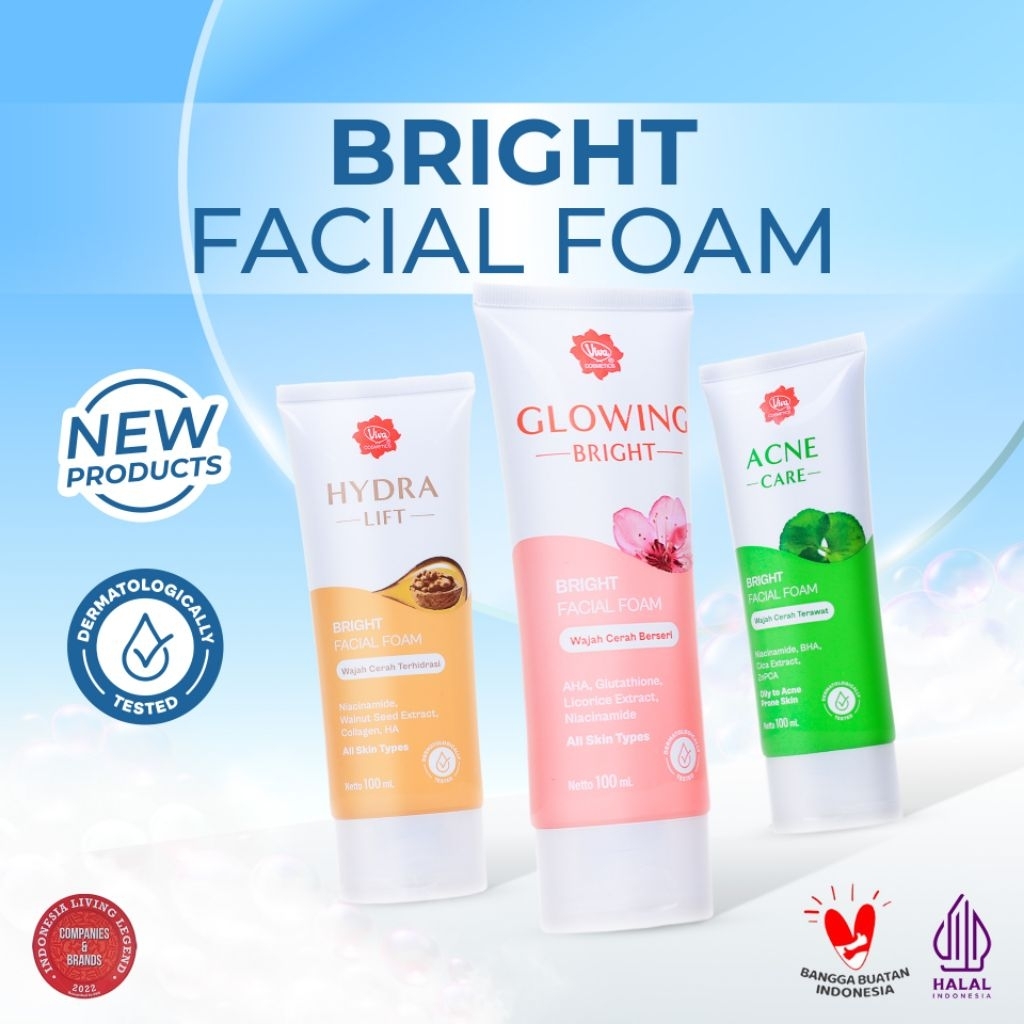 VIVA BRIGHT FACIAL FOAM 100 ML (  SABUN MUKA )