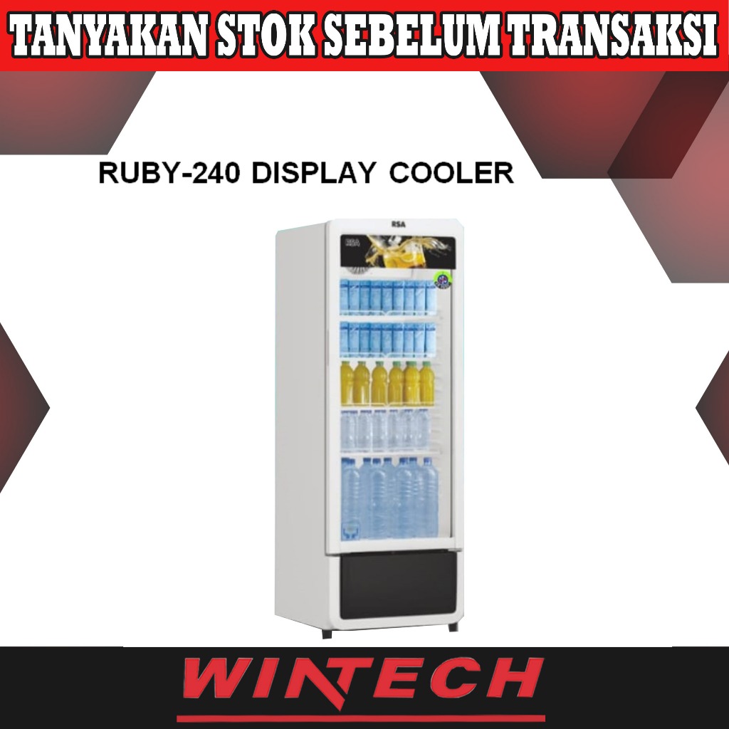 RSA RUBY-240 Display Cooler - Showcase Pendingin Minuman / Lemari Pendingin Minuman - Showcase 1 Pin