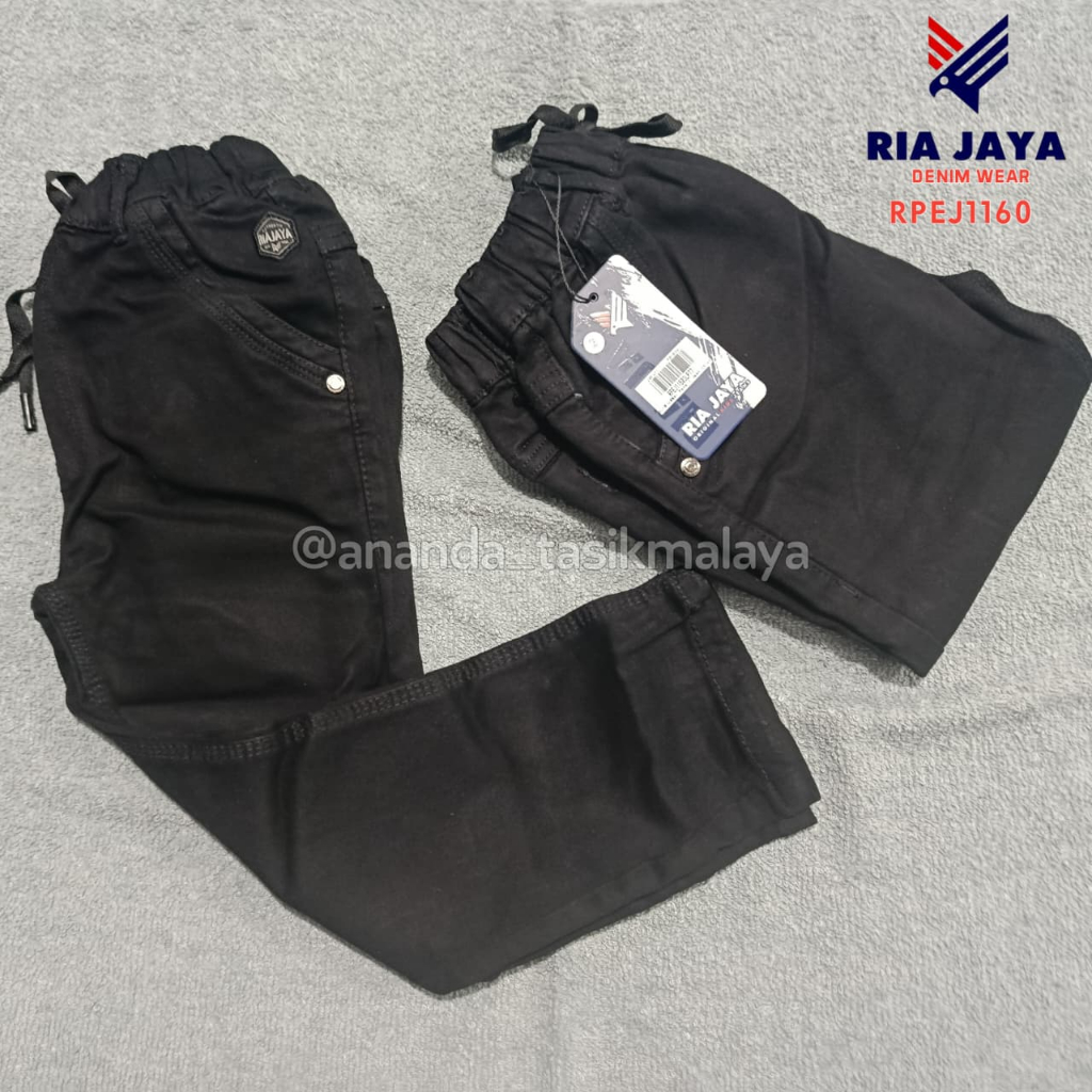 Ria Jaya - Celana Panjang Jeans Hitam Anak Laki-laki 4th - 17th RPEJ1160 //  Celana Panjang Jeans An