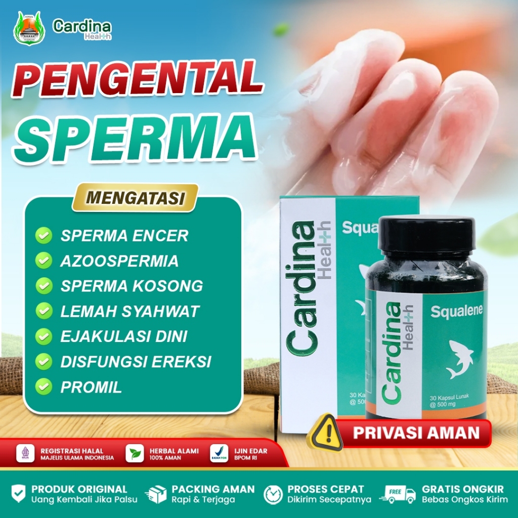 Obat Pengental Sperma Encer, Sperma Kosong, Sperma Berdarah, Katup Mani Bocor, Promil - Cardina Asli