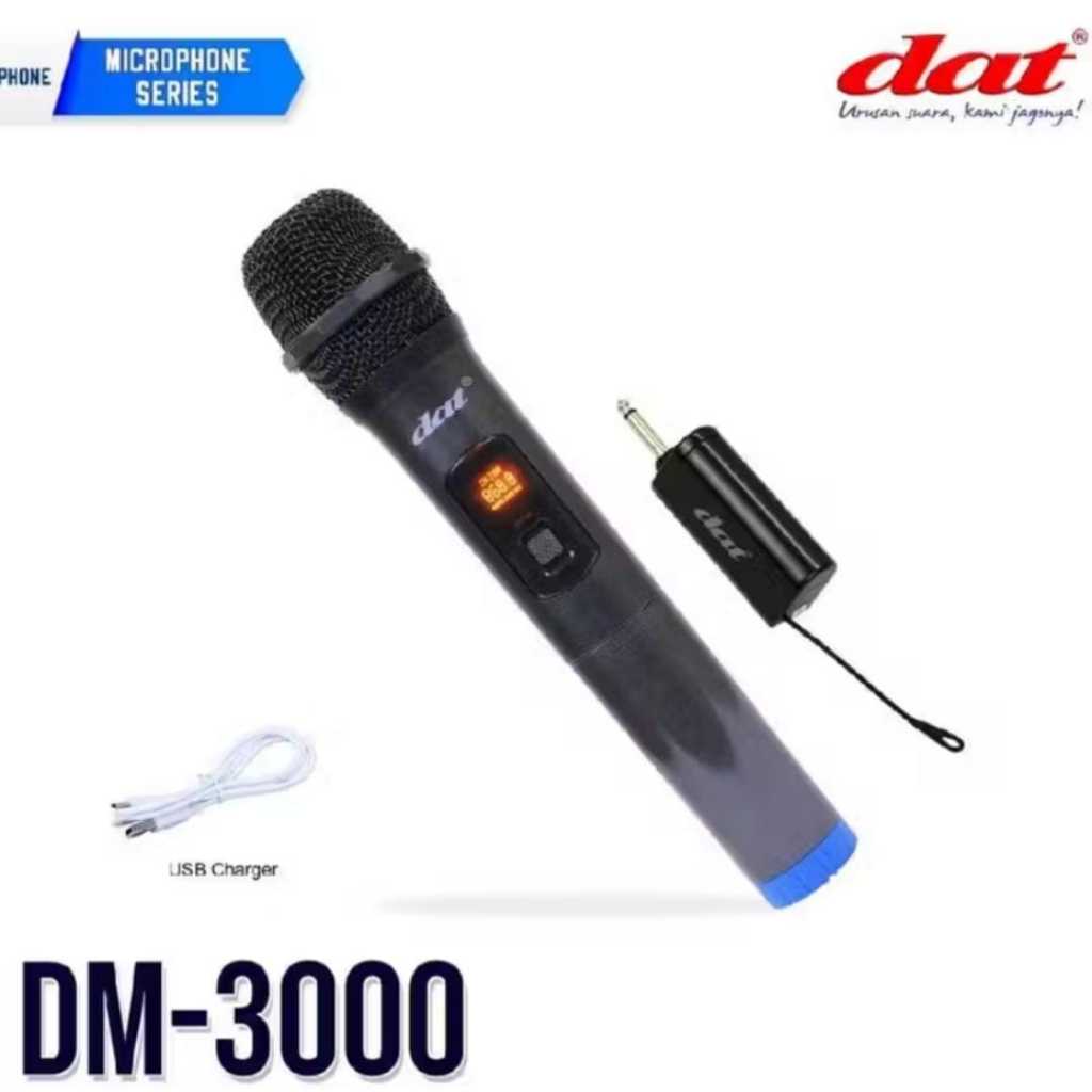 Mic Wireless DAT DM 3000 Suara Jernih Original