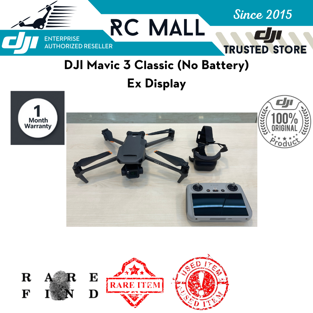 DJI Mavic 3 Classic No Battery Bekas Ex-Display Secondhand Bukan DJI Mavic 3 Pro Bukan DJI Mavic 3 B