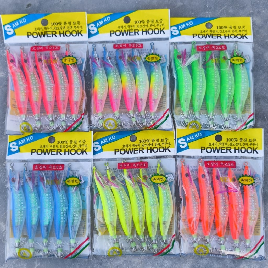Pancing Cumi Cumi Samko Power Hook 2.0 - Umpan Mancing Sotong Bentuk Udang Fiber
