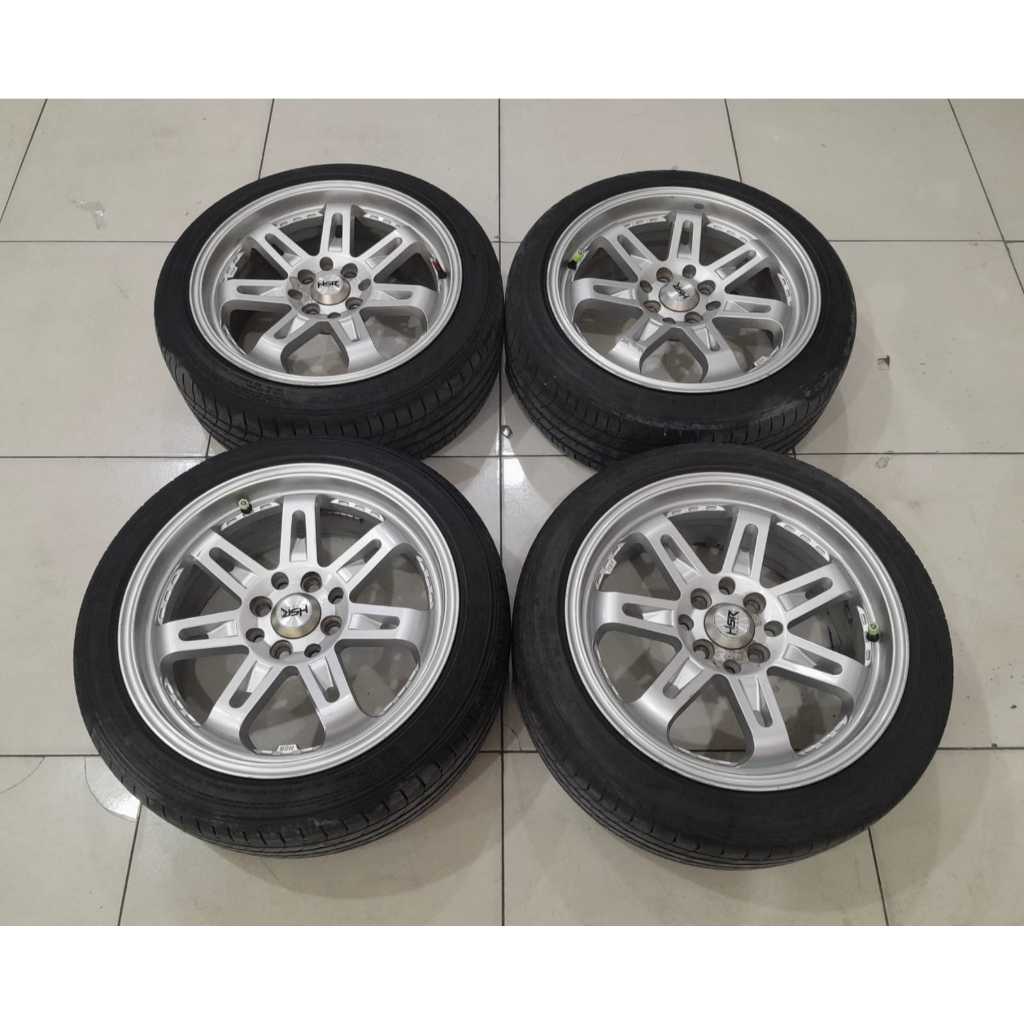 Velg Mobil Bekas DAIMON HSR 16X7 Hole 8X100-114 ET40 SILVER + BAN DLP 195 45 R16