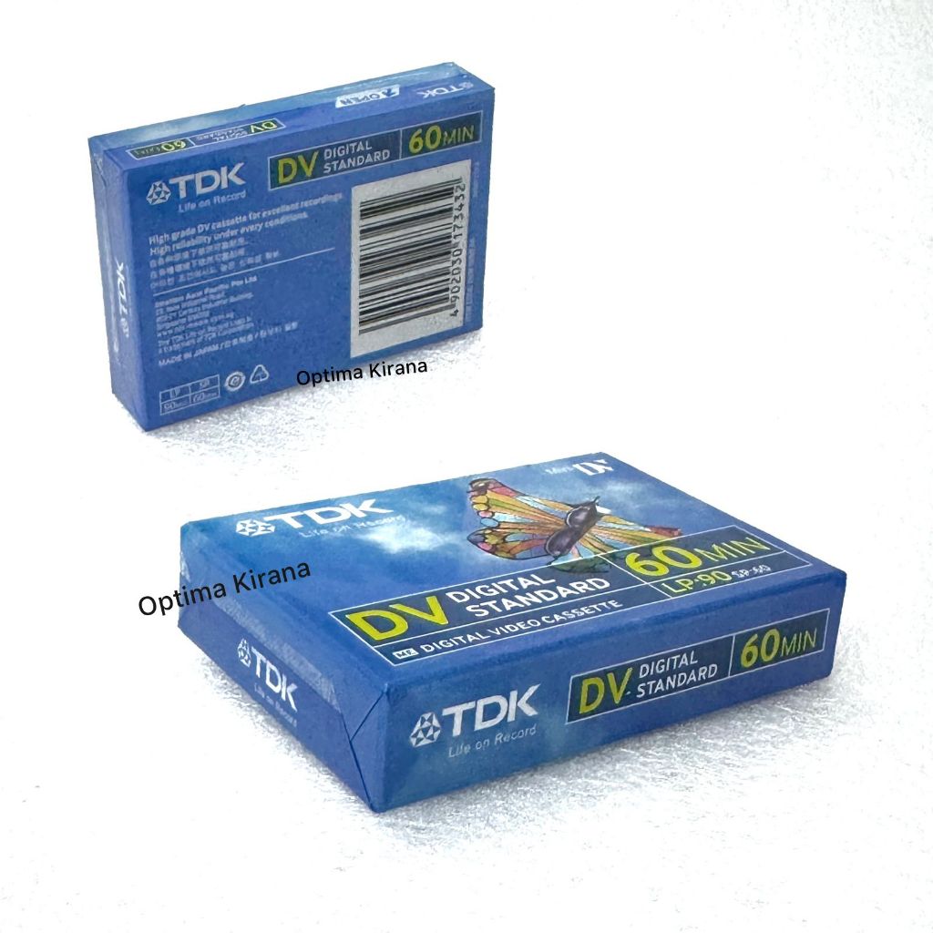 Kaset Pita Ribbon TDK MiniDV 60 Min SP Rekam Digital Standard Kamera Video Cassette Handycam Camcord