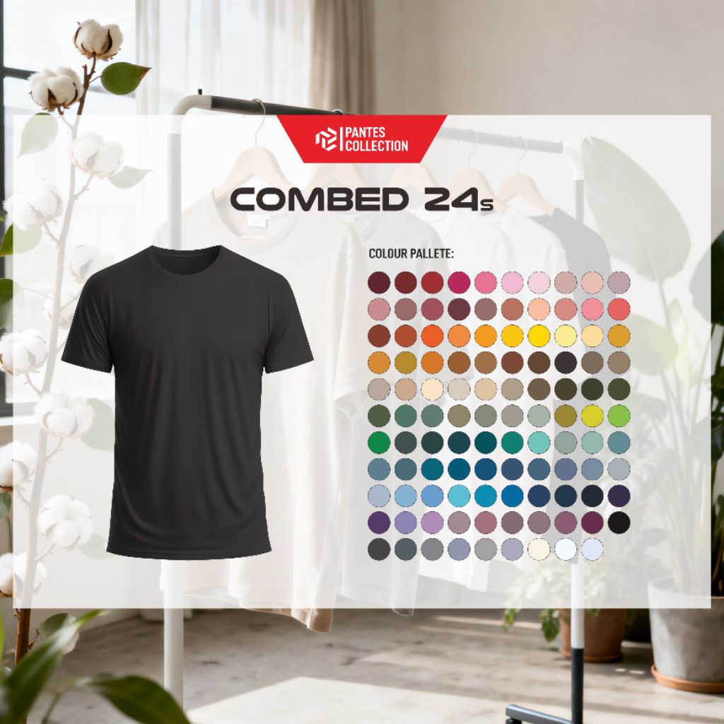 Kaos Katun Combed 24s Lengan Pendek O-Neck (Dewasa)