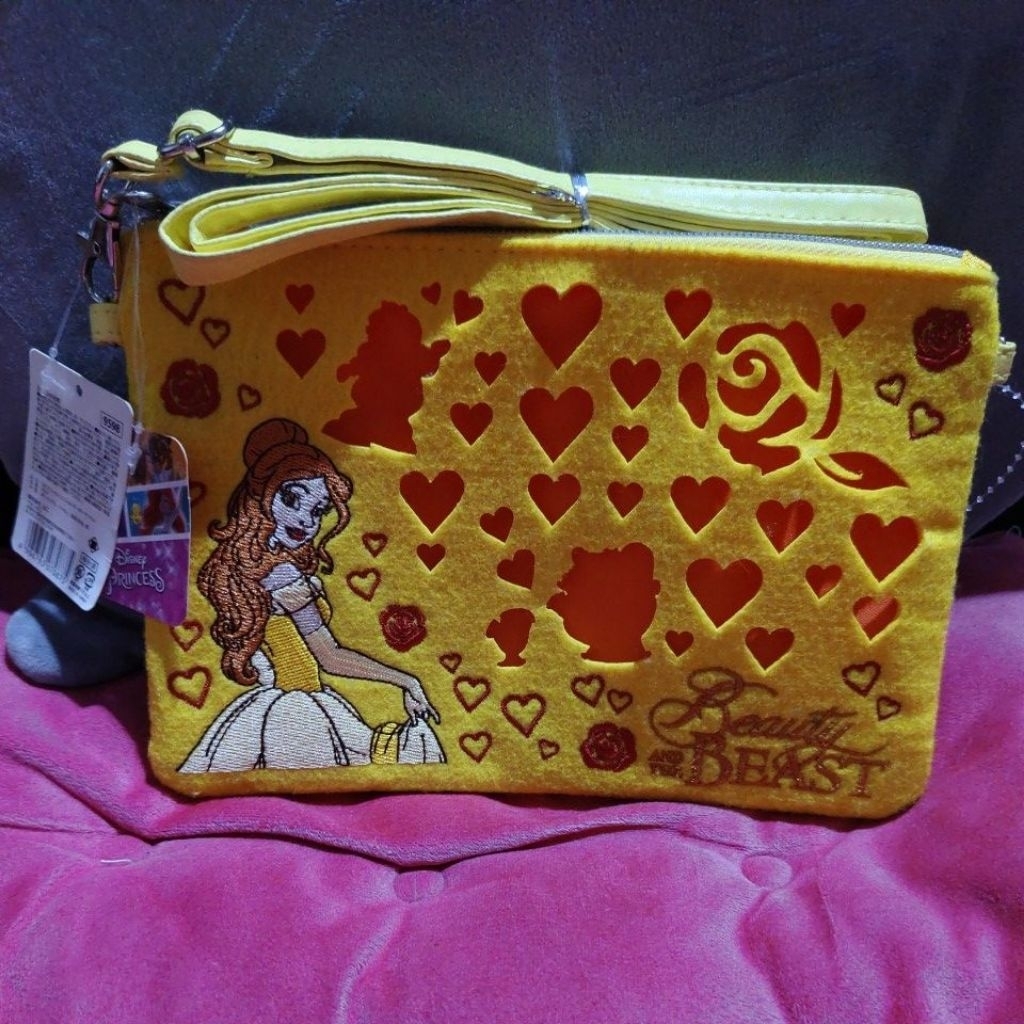 boneka tas tali selempang princess belle tag ori