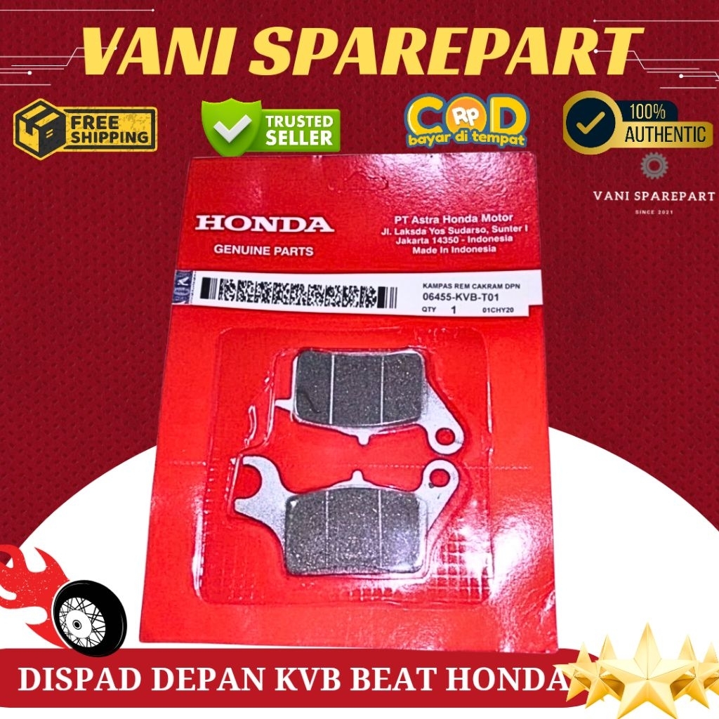 Dispad Kampas Rem Depan Cakram Beat 2008 Beat Fi Beat Esp Beat Pop Esp Vario Techno ORIGINAL KVB HON