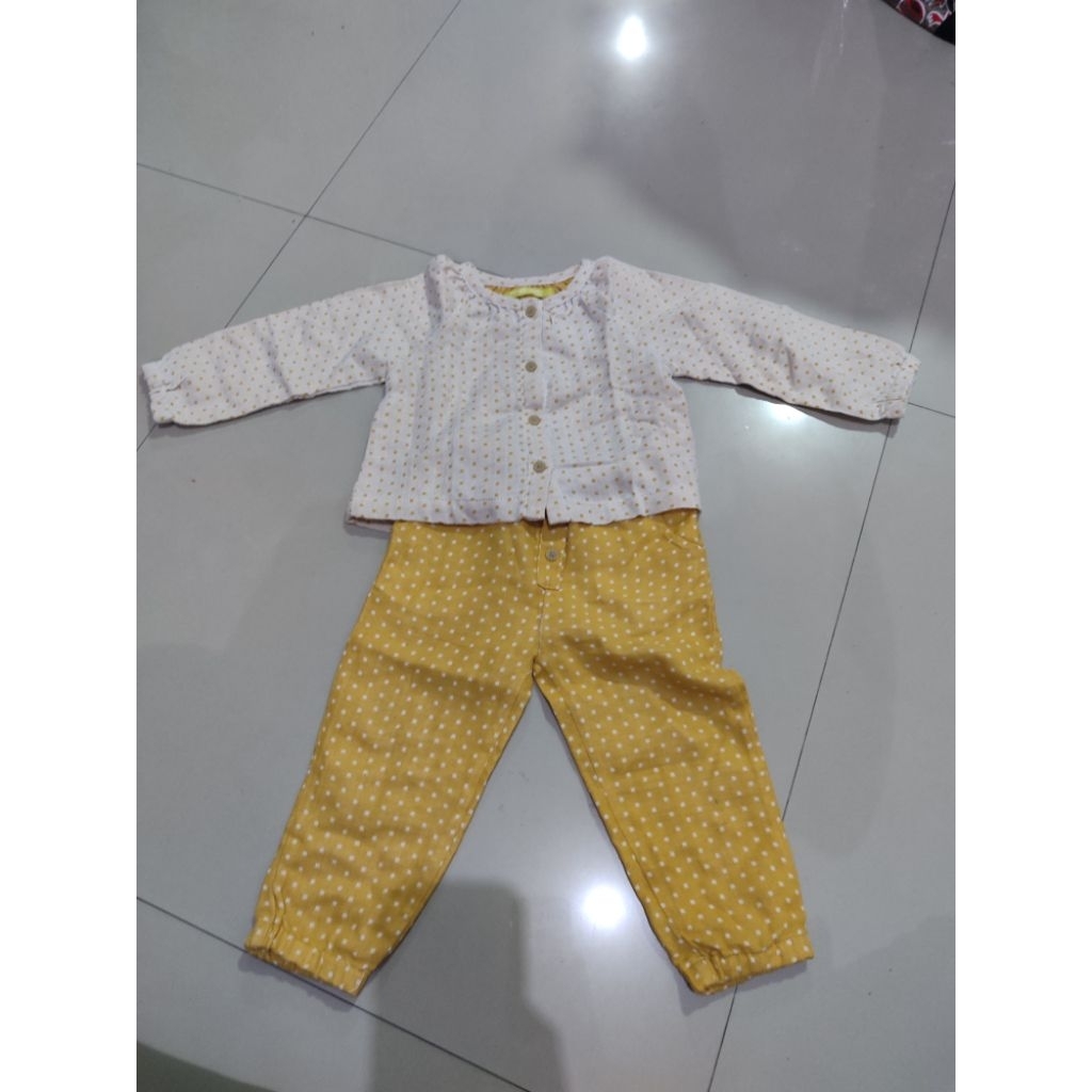 gingersnaps setelan baju dan celana anak 1 tahun like new
