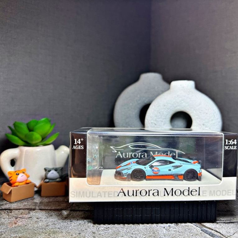 Aurora Model Mansory Ferrari F8XX Tributo Gulf with Figure Limited