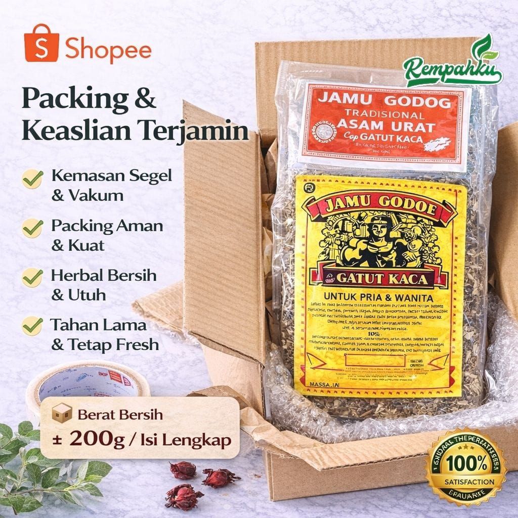 jamu godog tradisional asam urat cap Gatot kaca