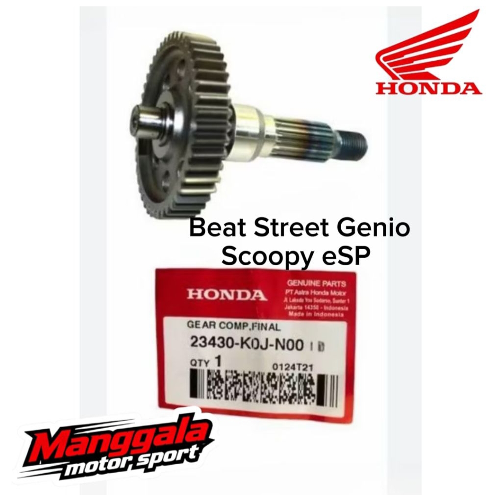 As Roda Belakang Asli AHM Beat Street Scoopy New Genio 23430-K0J-N00