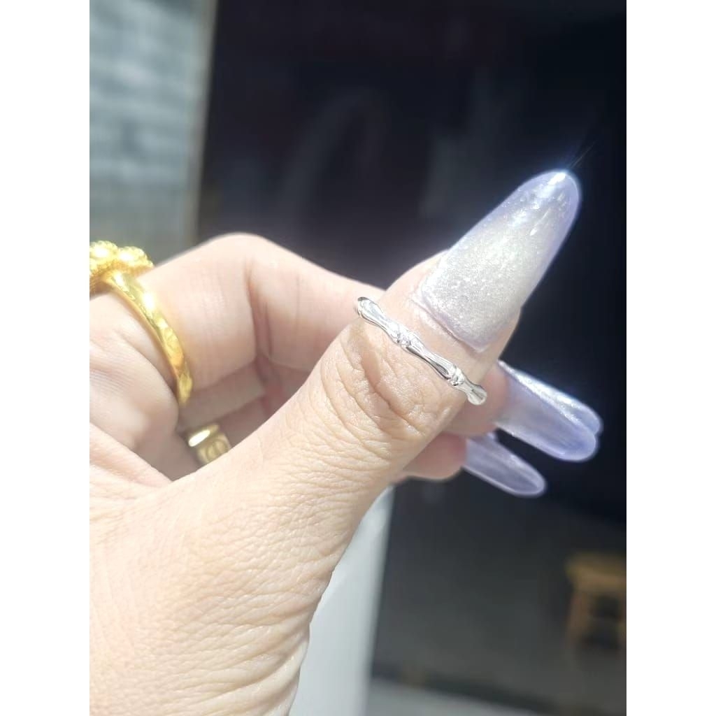 cincin silver perak S925 asli model bambu