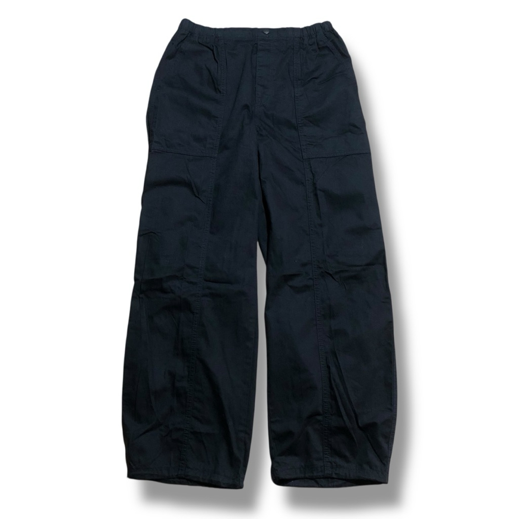 GU Fatigue Black Relaxed Long Pants