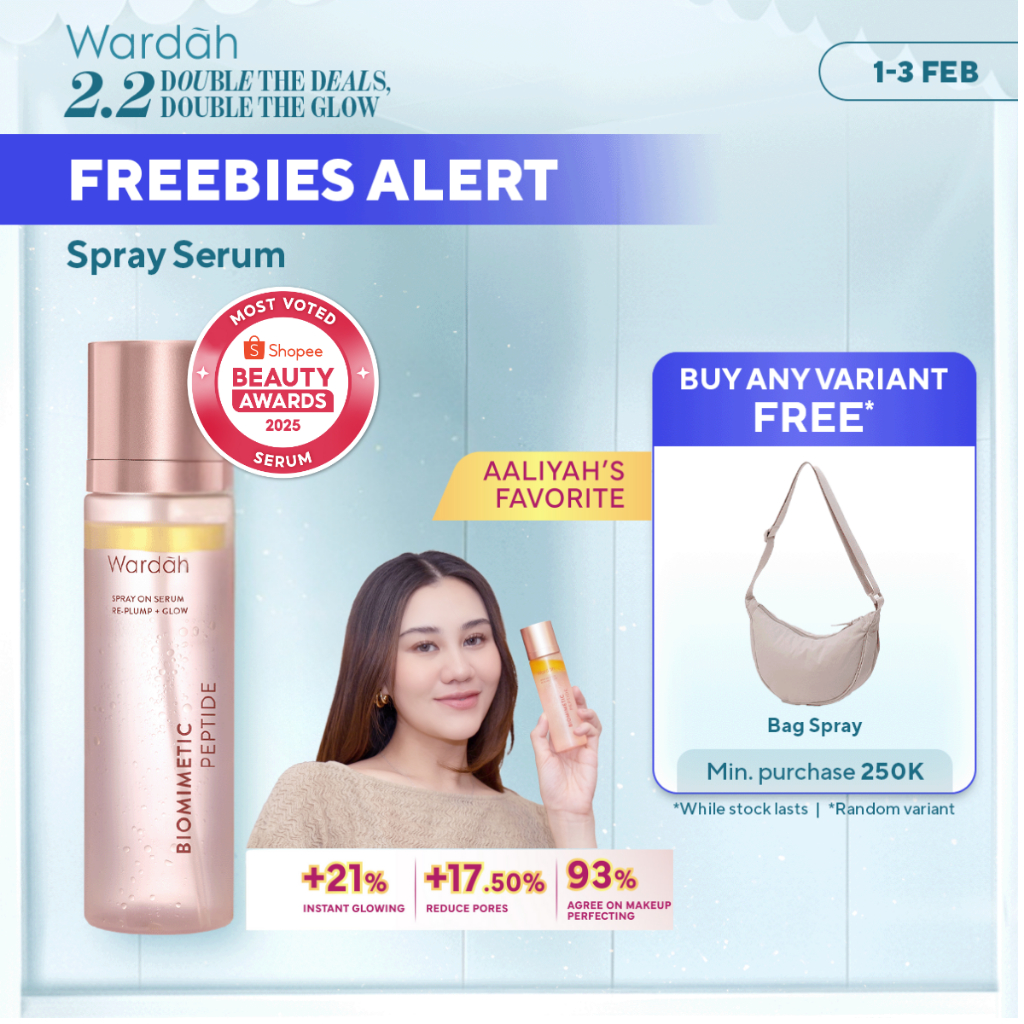 WARDAH Serum Spray - Instant Glowing First Spray Serum - Spray On Serum 105 ml - Kulit lebih glowing