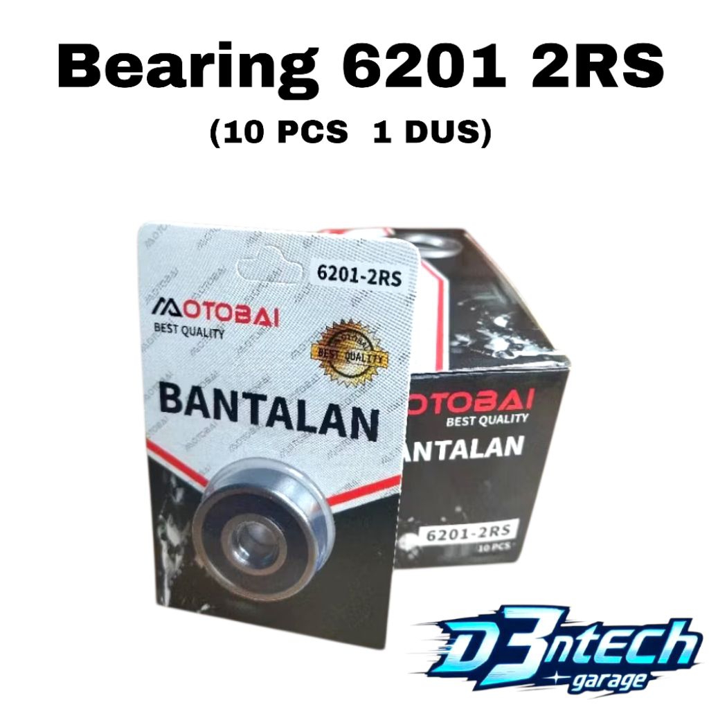 (10 PCS 1 DUS) BEARING LAHER 6201 2RS OTOBAI