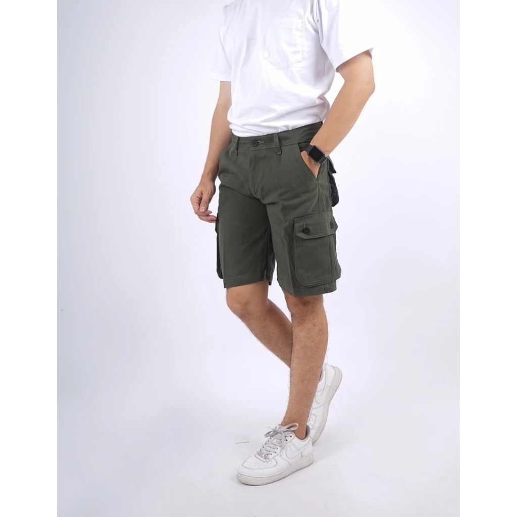 Celana Cargo Pendek Pdl Pria Celana Pendek Pria Cargo Bahan Melar