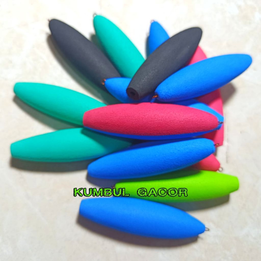 (20 pcs) Pelampung pancing / kumbul pancing busa panjang 9cm