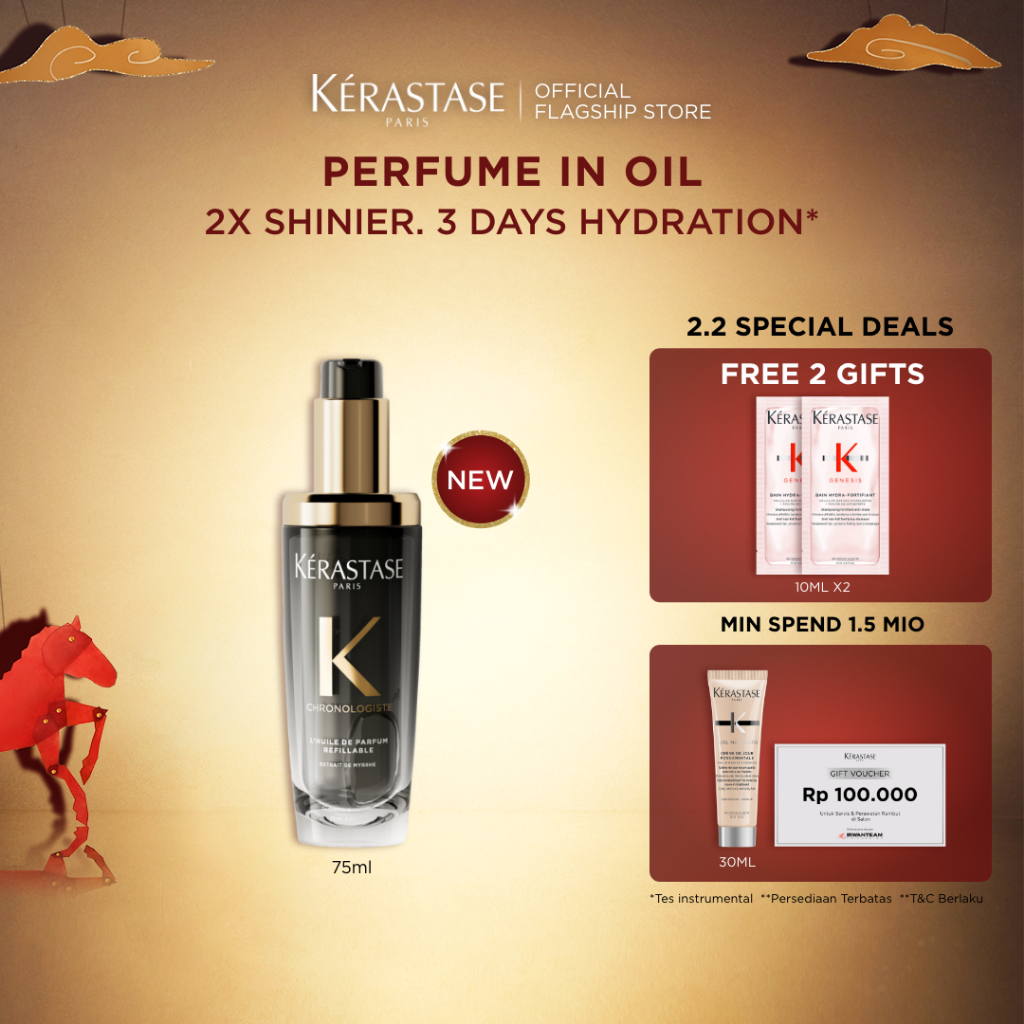 Kerastase Chronologiste Hair Oil 75ml Hair Perfume in Oil - Parfum Rambut dan Serum untuk Rambut Rap