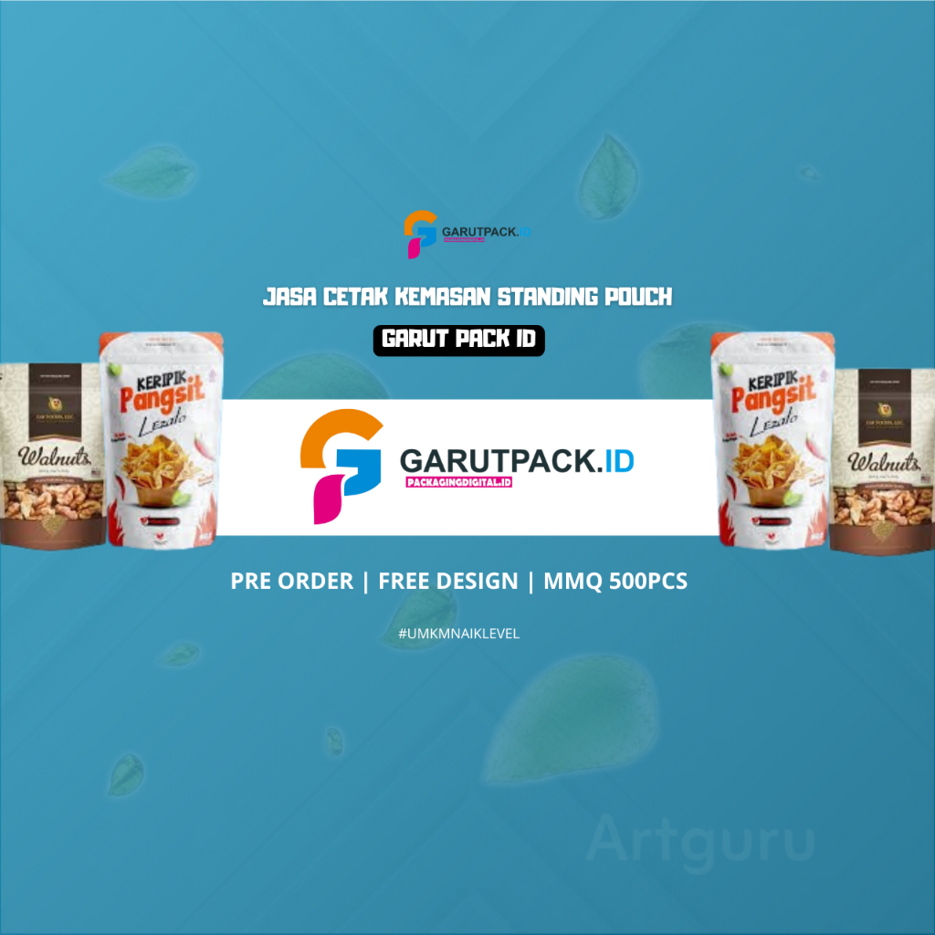 Standing Pouch Custom Cetak | Kemasan Makanan Minuman | Tebal Food Grade | Free Design