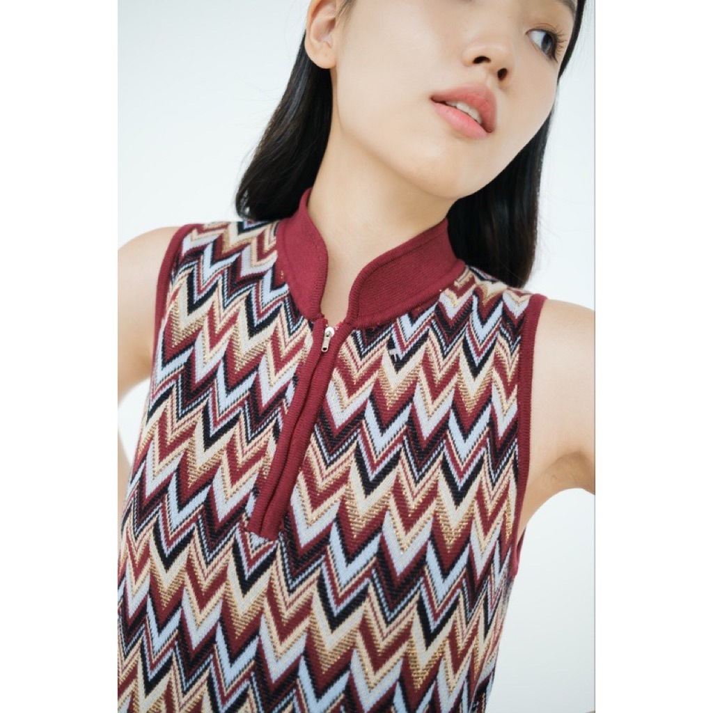 PRELOVED- Etni cheongsam knit top