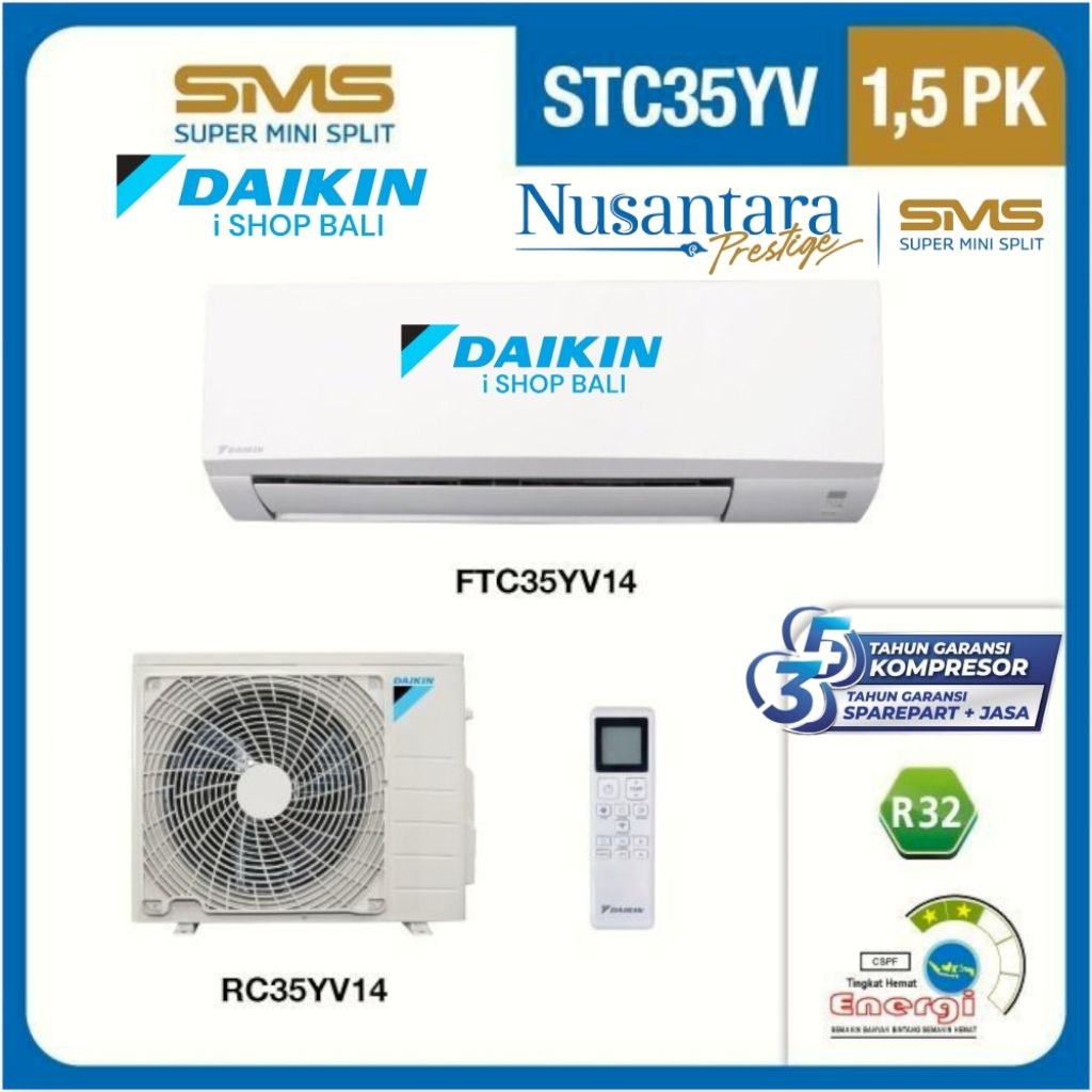 Ac Daikin Deluxe Standart 1.5 Pk FTC35YV Ac Daikin Nusantara Standart 1.5 Pk FTC35YV