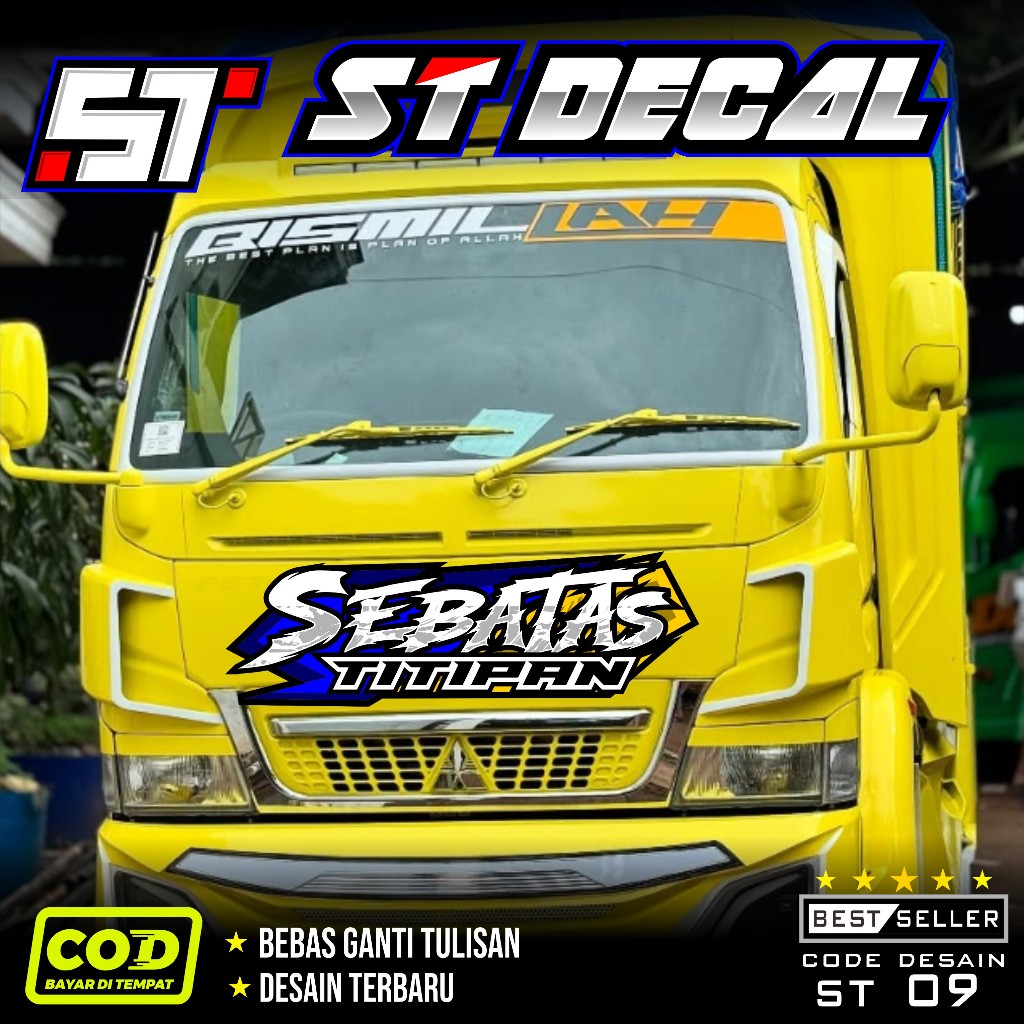 Stiker Depan Truk Sticker Kabin Truk Canter/Elf/Giga/Dutro/Dyna Sticker Variasi Mobil Truk Bisa Requ