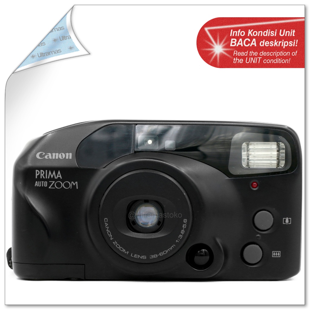 Kamera Film Analog Canon PRIMA AUTO ZOOM - Point & Shoot 35mm Fokus Otomatis AF Gulung Otomatis