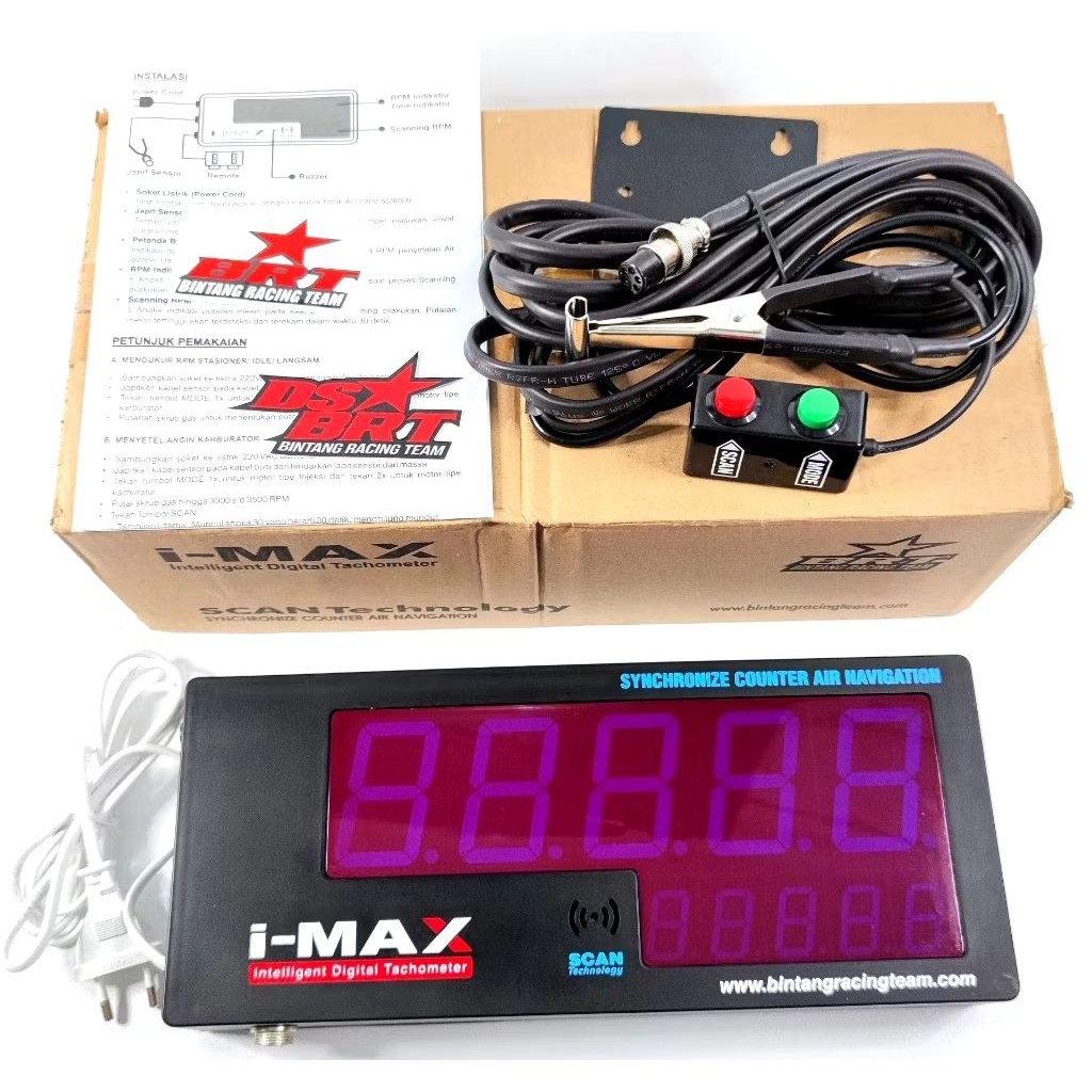 Digital Tachometer IMAX BRT Rpm Meter Motor Mobil Karburator Injeksi Bisa