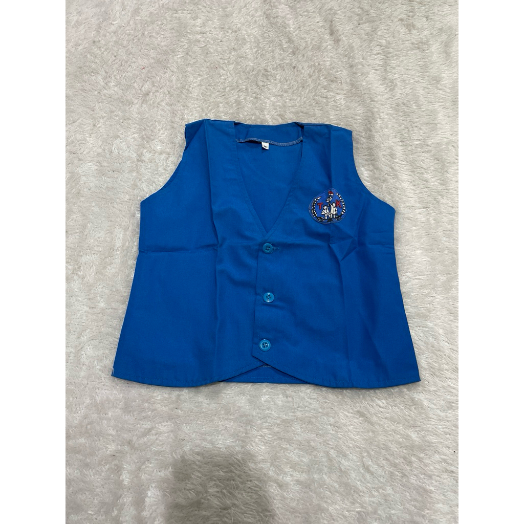 (Obral 2213) Rompi biru TK bahan seragam
