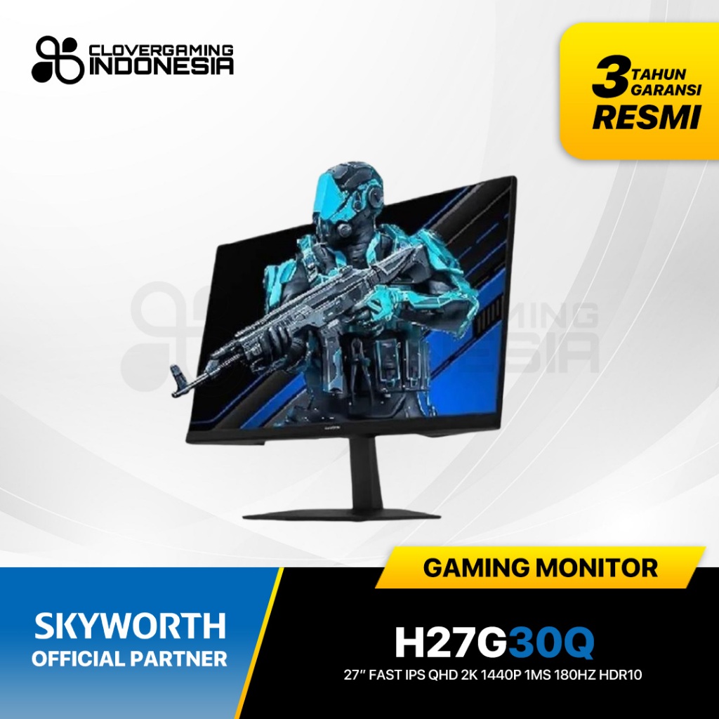 Skyworth H27G30Q Gaming Monitor 27 Inch Fast IPS QHD 2K 1440P 1MS 180HZ HDR10 Garansi Resmi