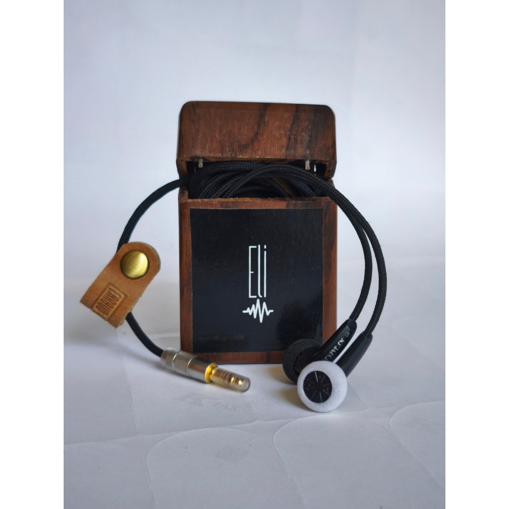 Earbud Vintage VeMonk CROW custom + 3.5mm Oyaide Gold Original [Bekas/Second/Mulus]