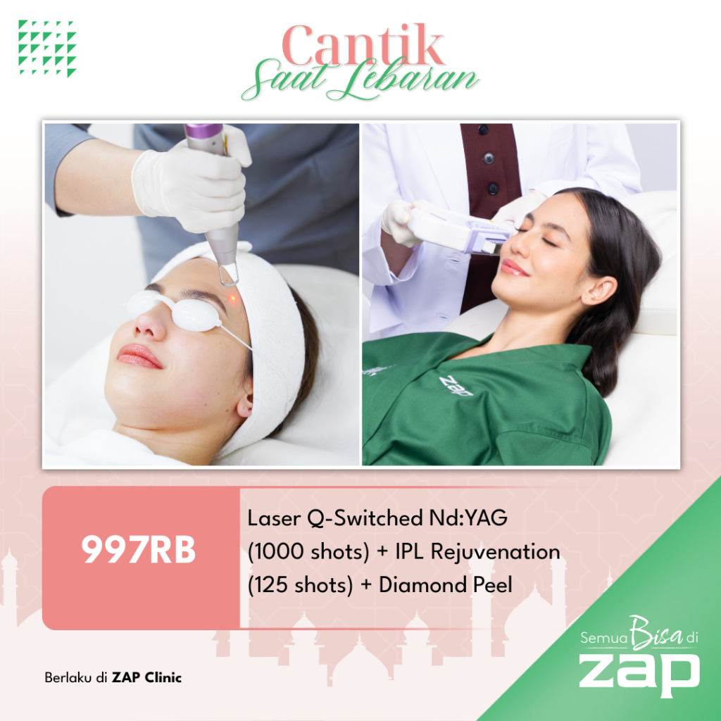 Laser Q-Switched Nd:YAG (1000 shots) + IPL Rejuvenation (125 shots) + Diamond Peel