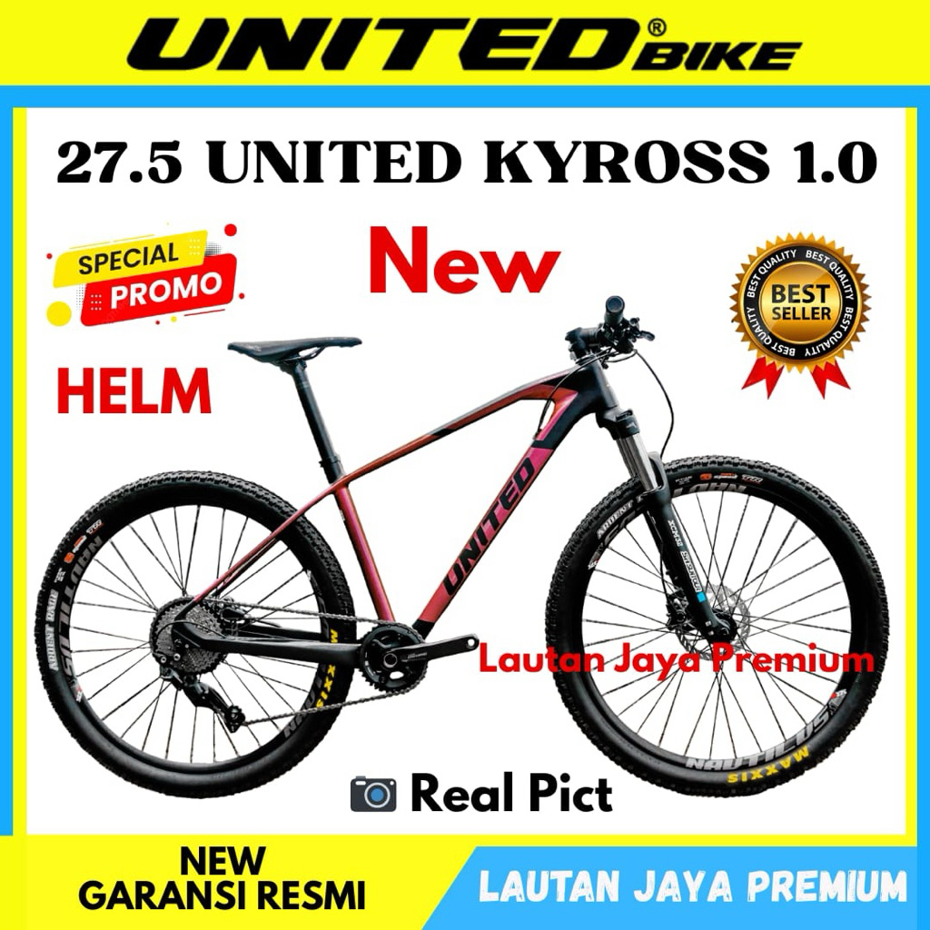 Sepeda Gunung 27.5 MTB United Kyross 1.00 Frame Carbon Size M