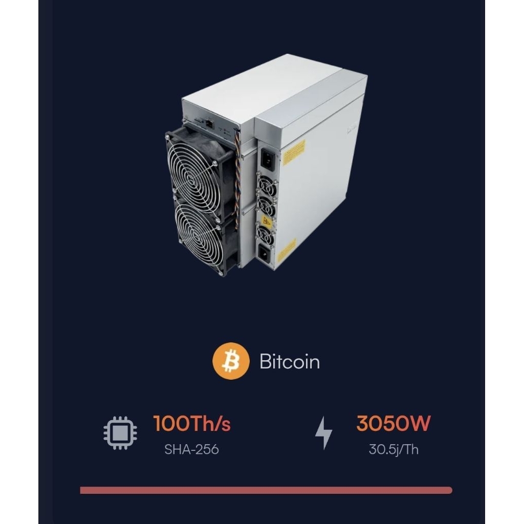 Bitmain Antminer S19j Pro 100Th / Asic Miner Bitcoin / Bitmain Algorithm SHA-256