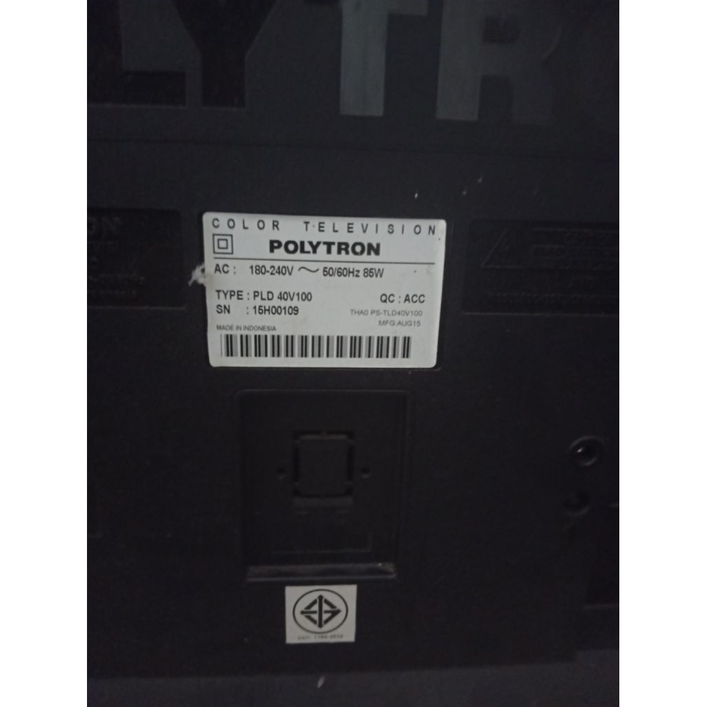 mesin tv polytron digital 40 inc,pld 40v100