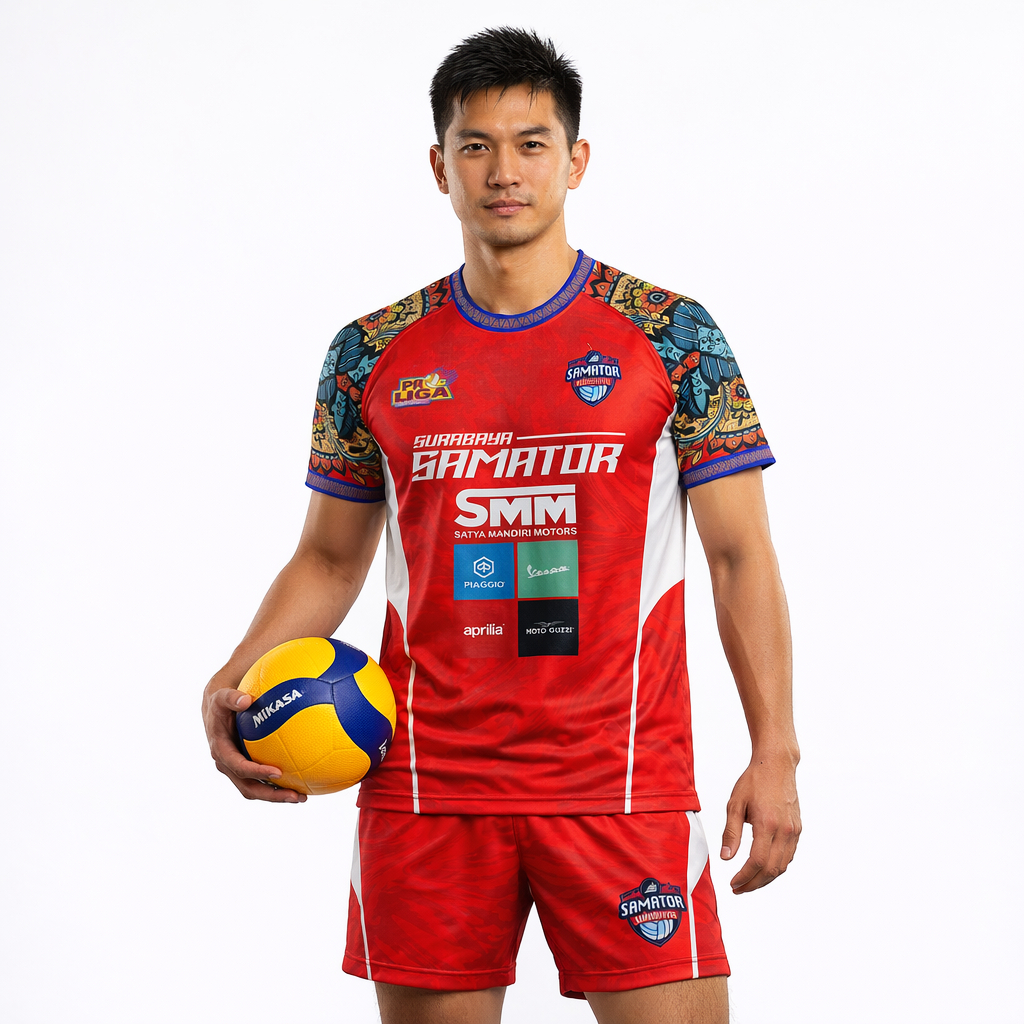 Setelan Baju Celana Voli Surabaya Samator Proliga Men 2026